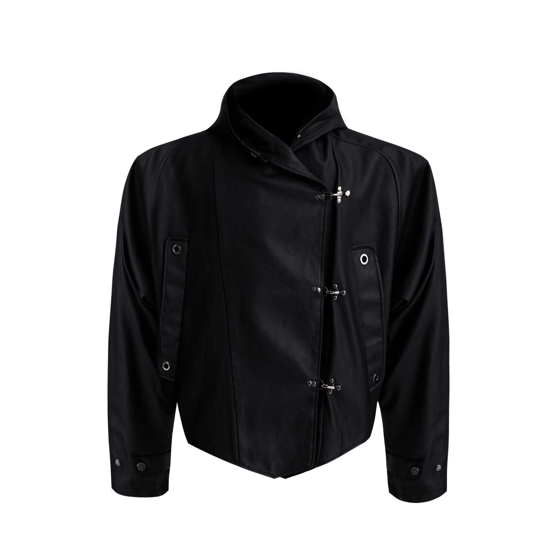 Profile Heavy Industry Hooded Leather Coat Suit