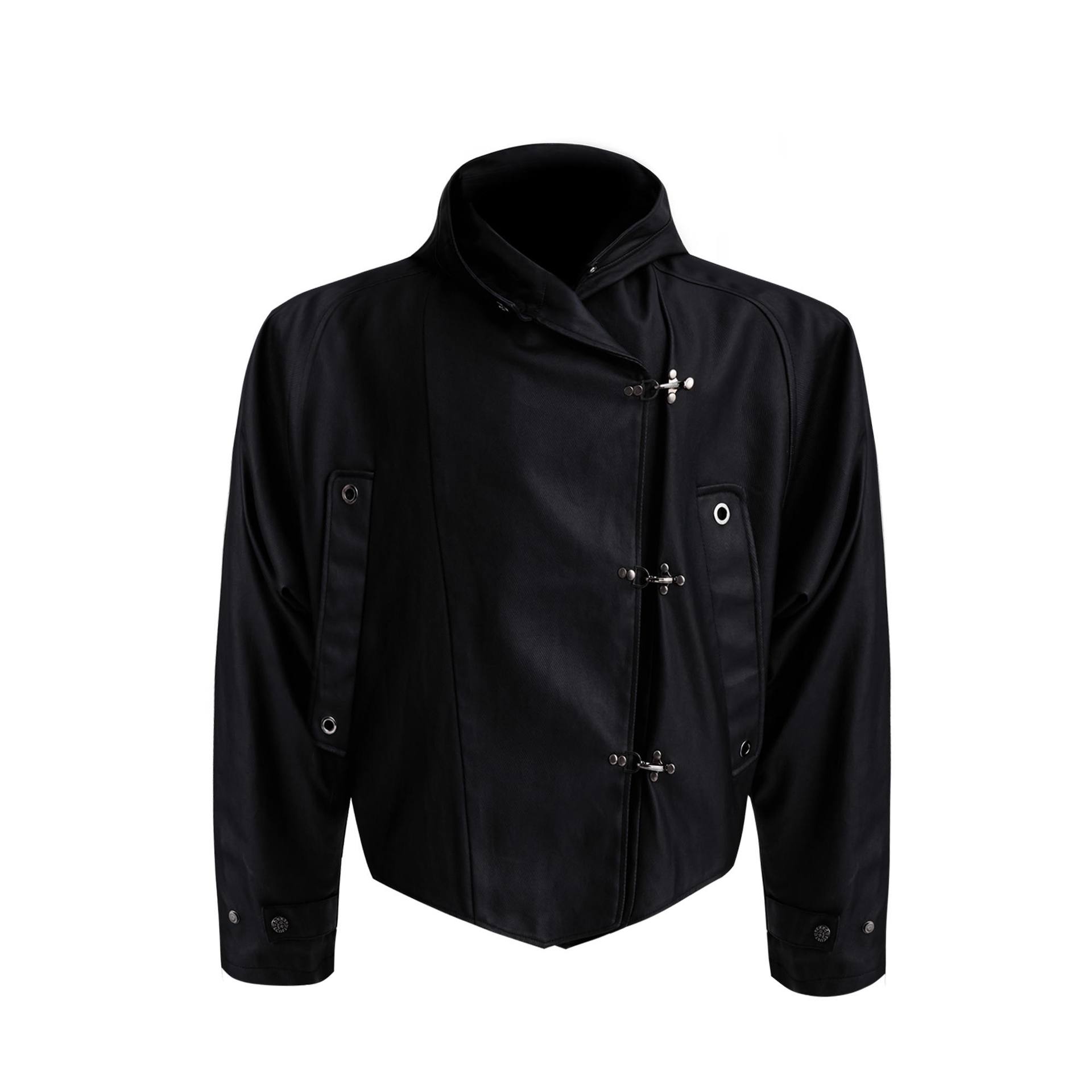 Profile Heavy Industry Hooded Leather Coat Suit