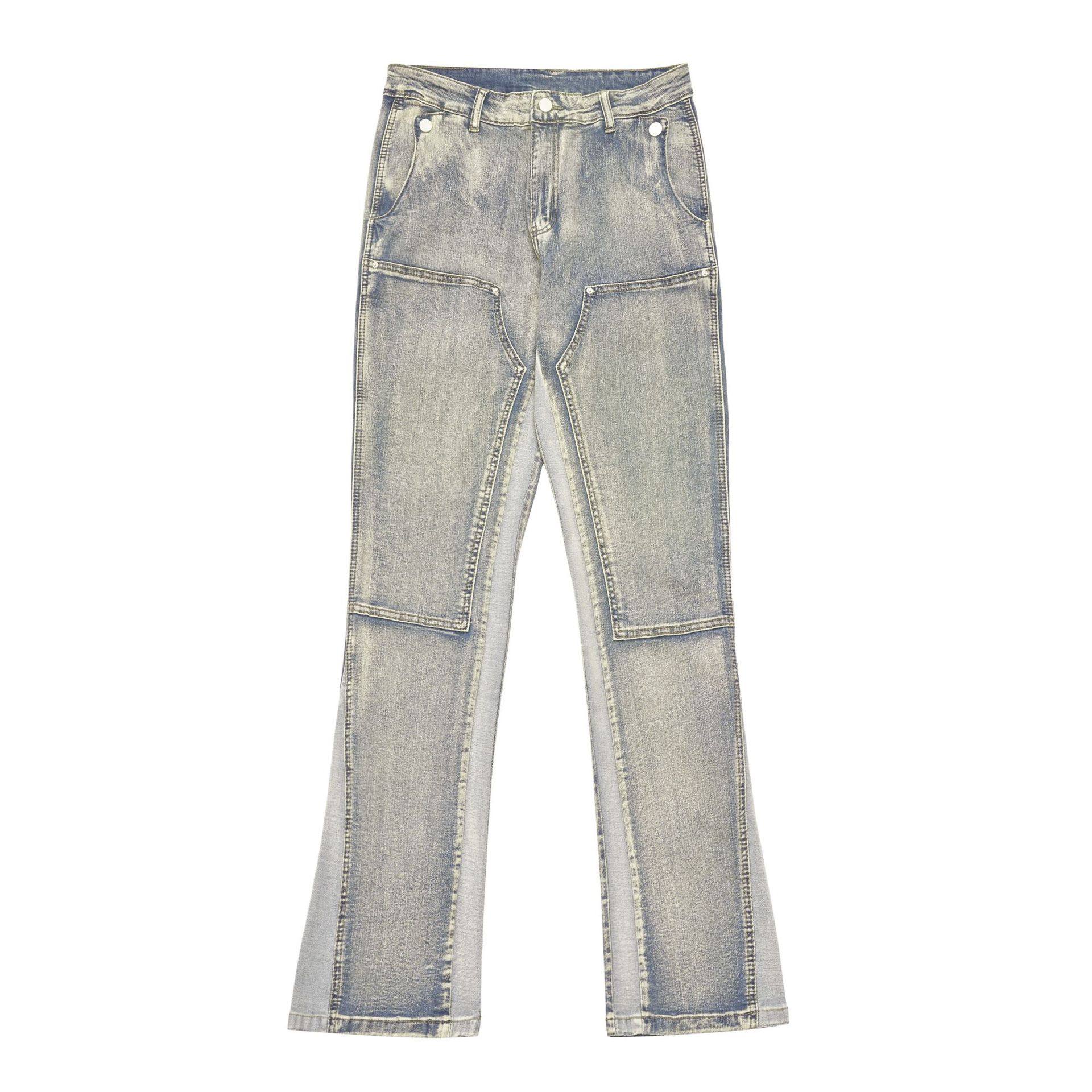 Washed Slightly White Fashion Brand American Jeans Edging Slightly Flared
