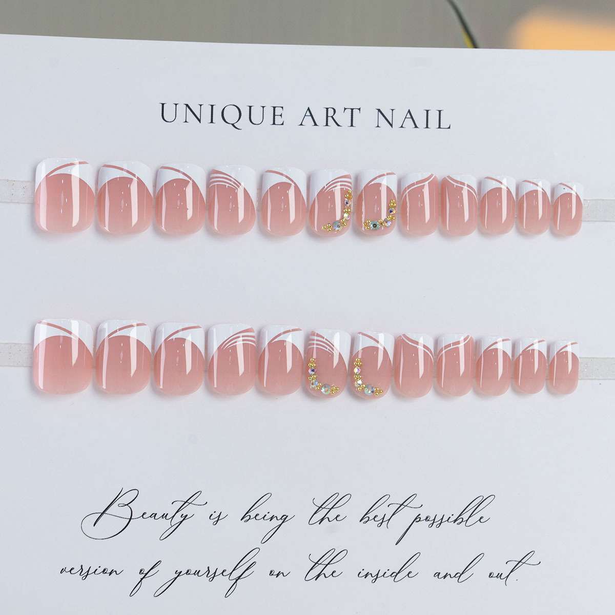 Wear Manicure Nail Piece Removable White