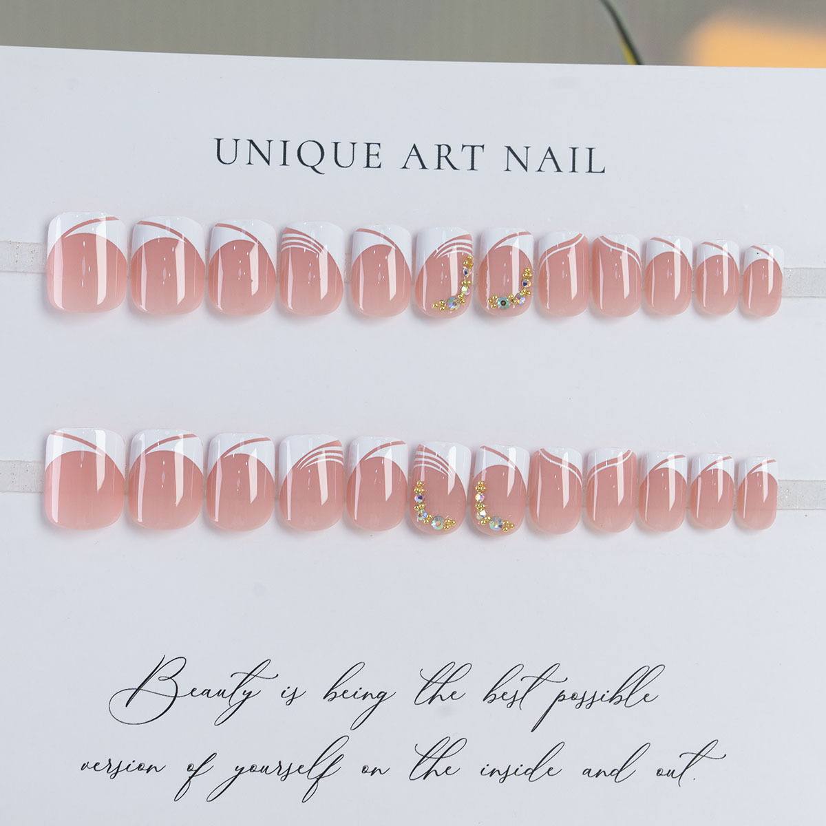 Wear Manicure Nail Piece Removable White