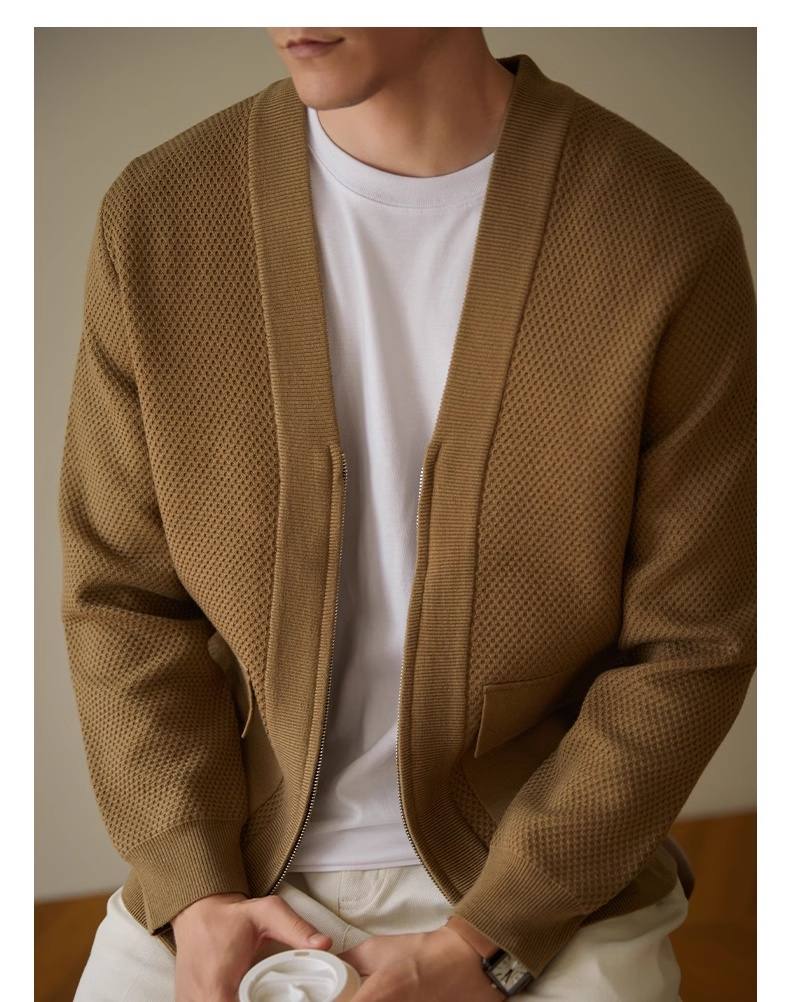 High-grade V-neck Knitted Sweater Cardigan Coat