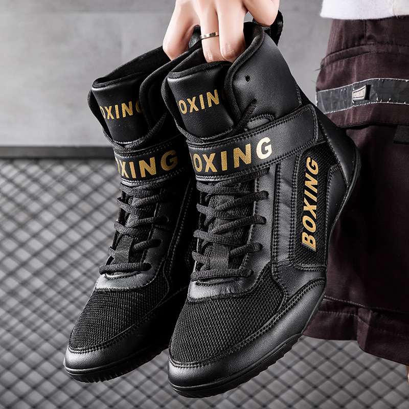 High-top Anti-slip Drop-resistant Wear-resistant Wrestling Shoes