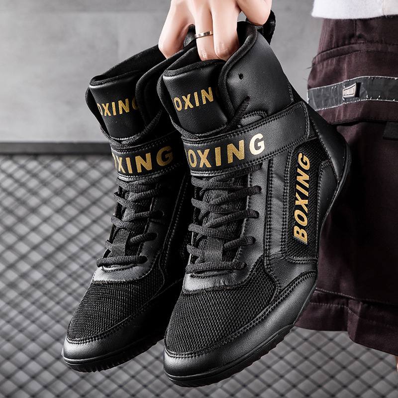 High-top Anti-slip Drop-resistant Wear-resistant Wrestling Shoes