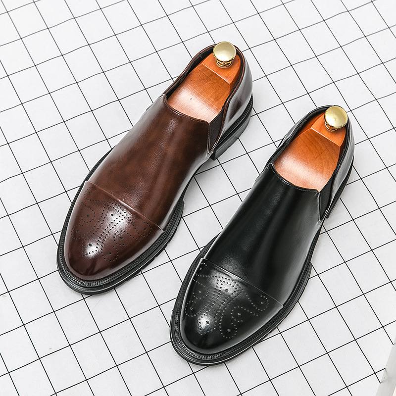 Men's Height Increasing Business Formal Wear Slip-on Lazy New Leather Shoes