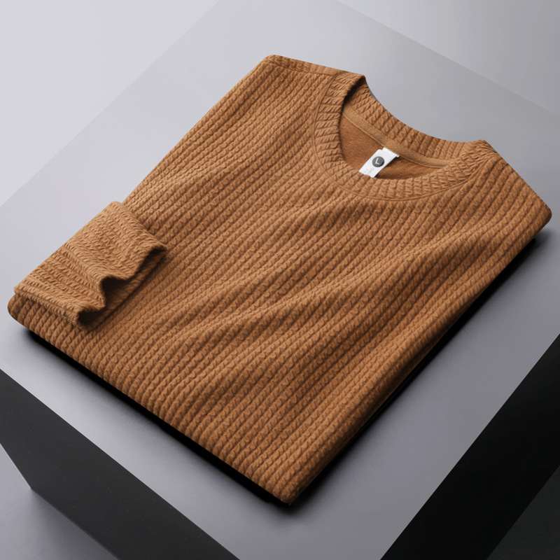 Men's Solid Color Bottoming Shirt Thickened Sweater