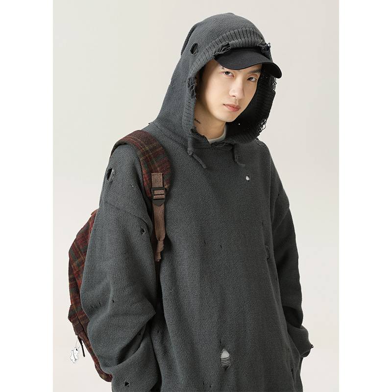 Fashion Personality Hollow Out Knitwear Men's Sweater