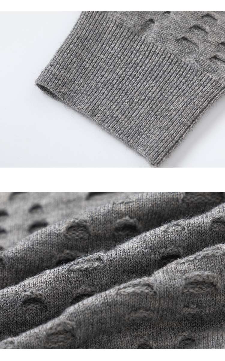 Fashion Ripped Design Retro Loose Sweater