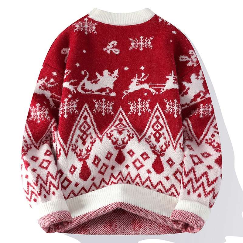 Mock Neck Sweater Men's Thickened Pullover Trendy
