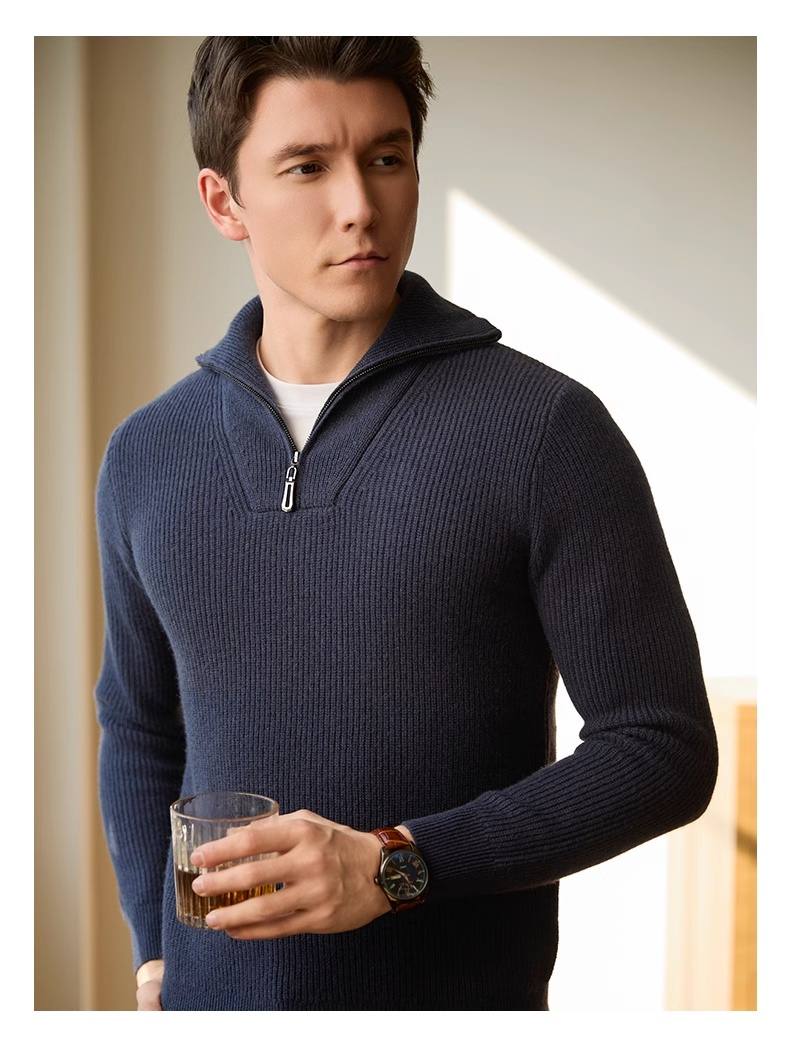 Leisure Pullover Warm Men's Texture Sweater