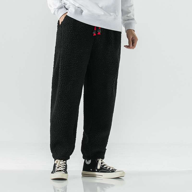 Lamb Wool Warm Trousers Japanese Men's Cotton Pants Plus Size Harem Pants