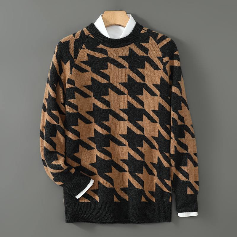 Autumn And Winter New Sweater Men's Round Neck Pullover Thickened