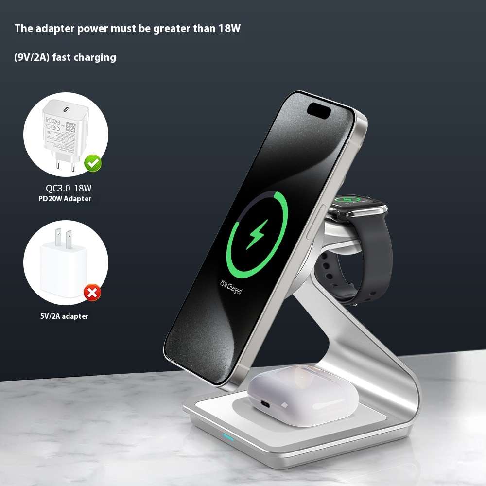 Three-in-one Wireless Charger Car Soft Light