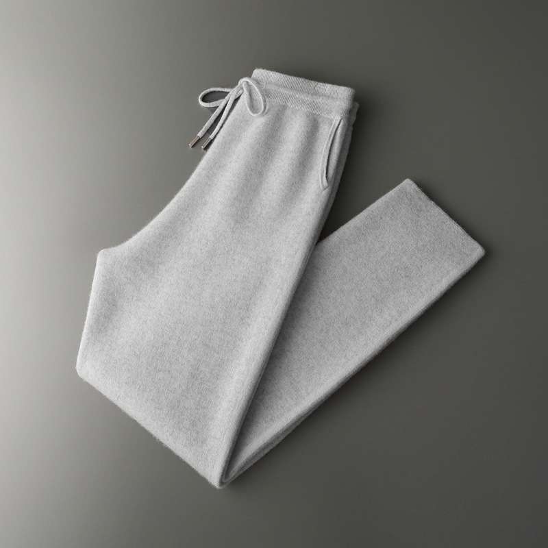 Thickened Assorted Colors Cashmere Men's Casual Loose Knitted Casual Pants