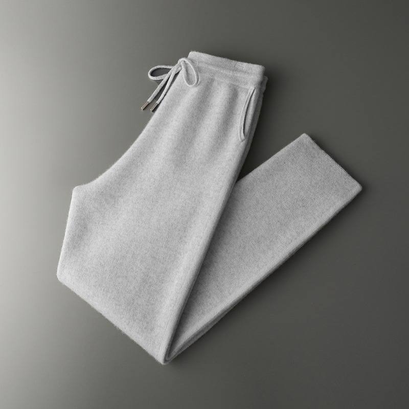 Thickened Assorted Colors Cashmere Men's Casual Loose Knitted Casual Pants