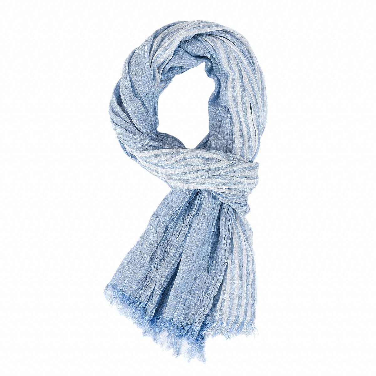 Men's Scarf Spring And Summer Pinstripe Color Matching