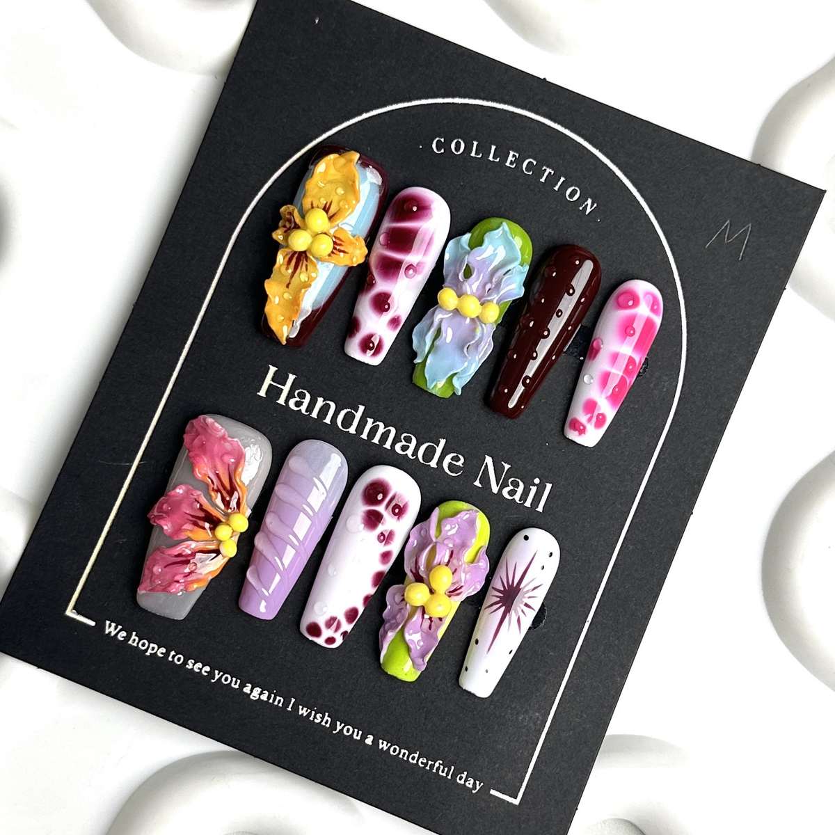 Handmade Carved Blooming Three-dimensional Modeling Patch Wear Nail Tip