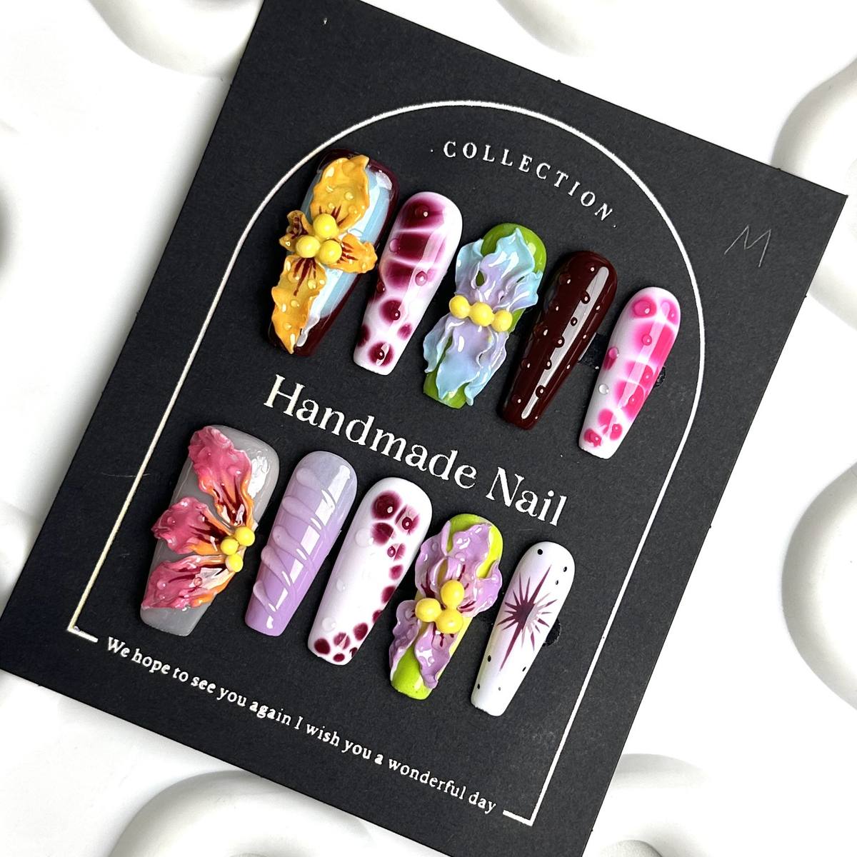 Handmade Carved Blooming Three-dimensional Modeling Patch Wear Nail Tip