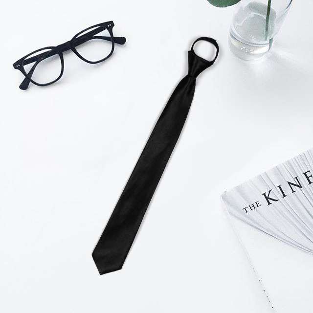 Lazy Zip Tie Men's Business Formal Shirt Accessories Narrow
