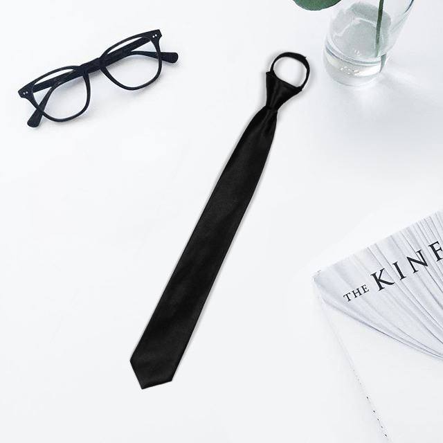 Lazy Zip Tie Men's Business Formal Shirt Accessories Narrow