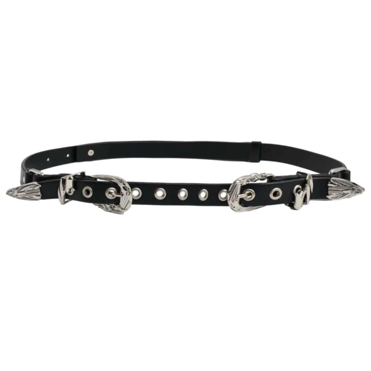 Double-headed Western Lily Retro Commuter Cowhide Belt