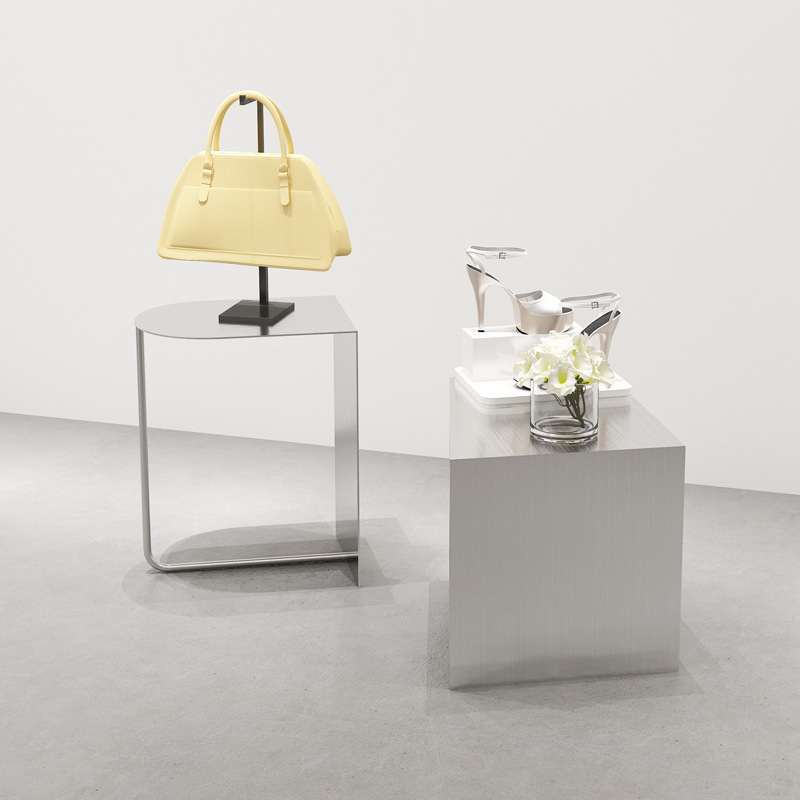 Display Cabinet Stainless Steel Shop Display Stand Exhibition Product Display Storage Stand