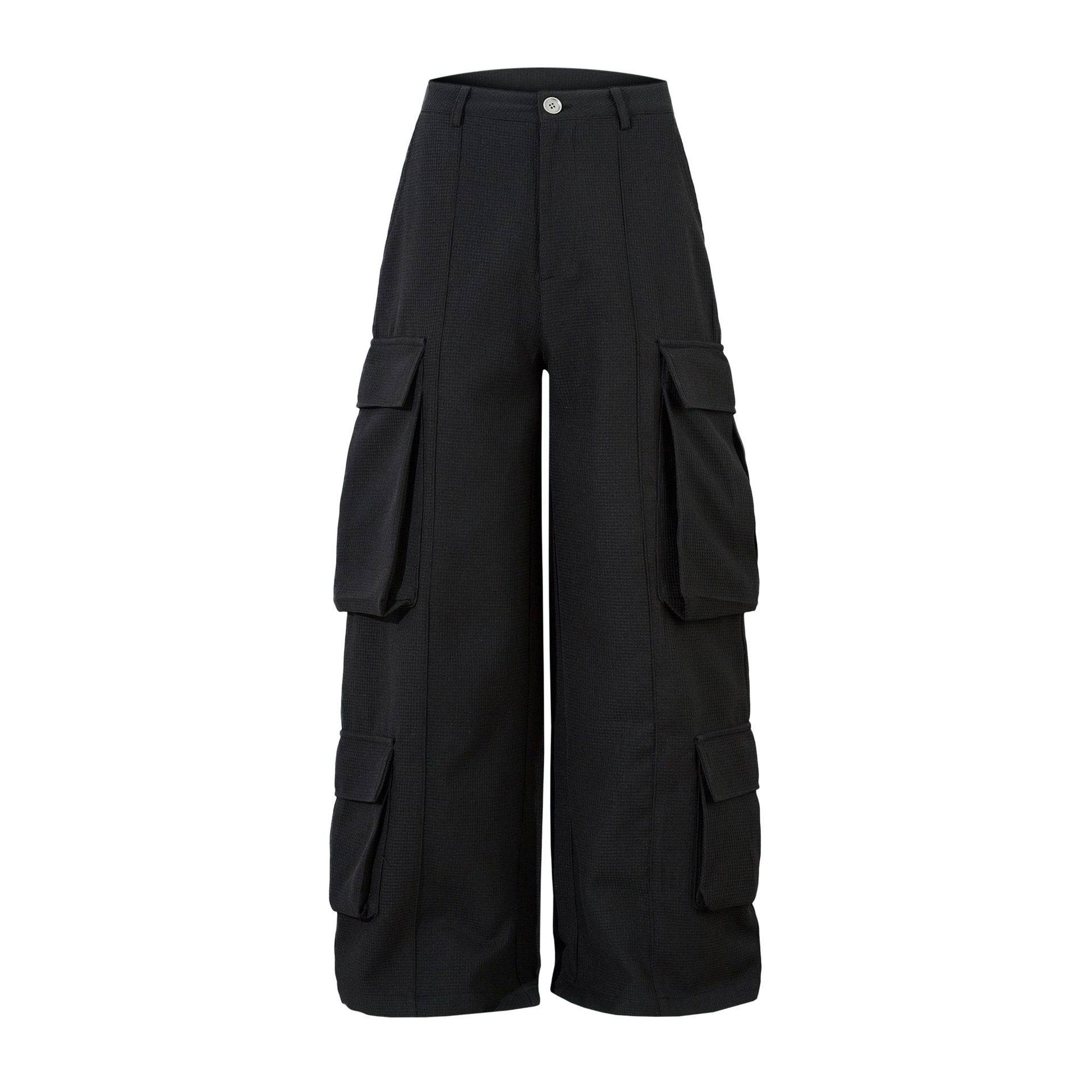 Spring Retro Stereo Design Loose Cargo Pants