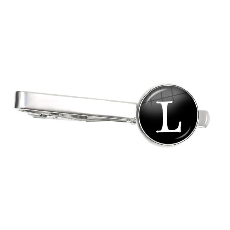 Letter Tie Clip Decoration With French Shirt
