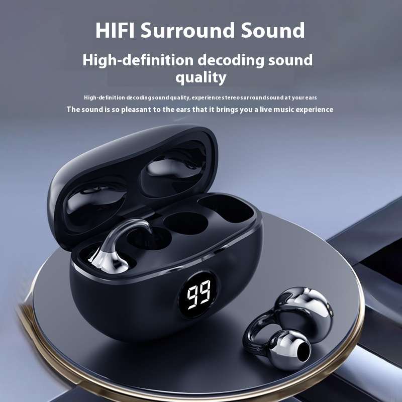 Digital Display Bluetooth Headset D151 Wireless Bone Conduction Non In-ear