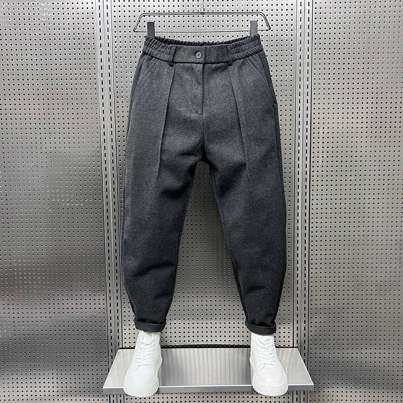 Autumn And Winter Draping Woolen Wide-leg Pants