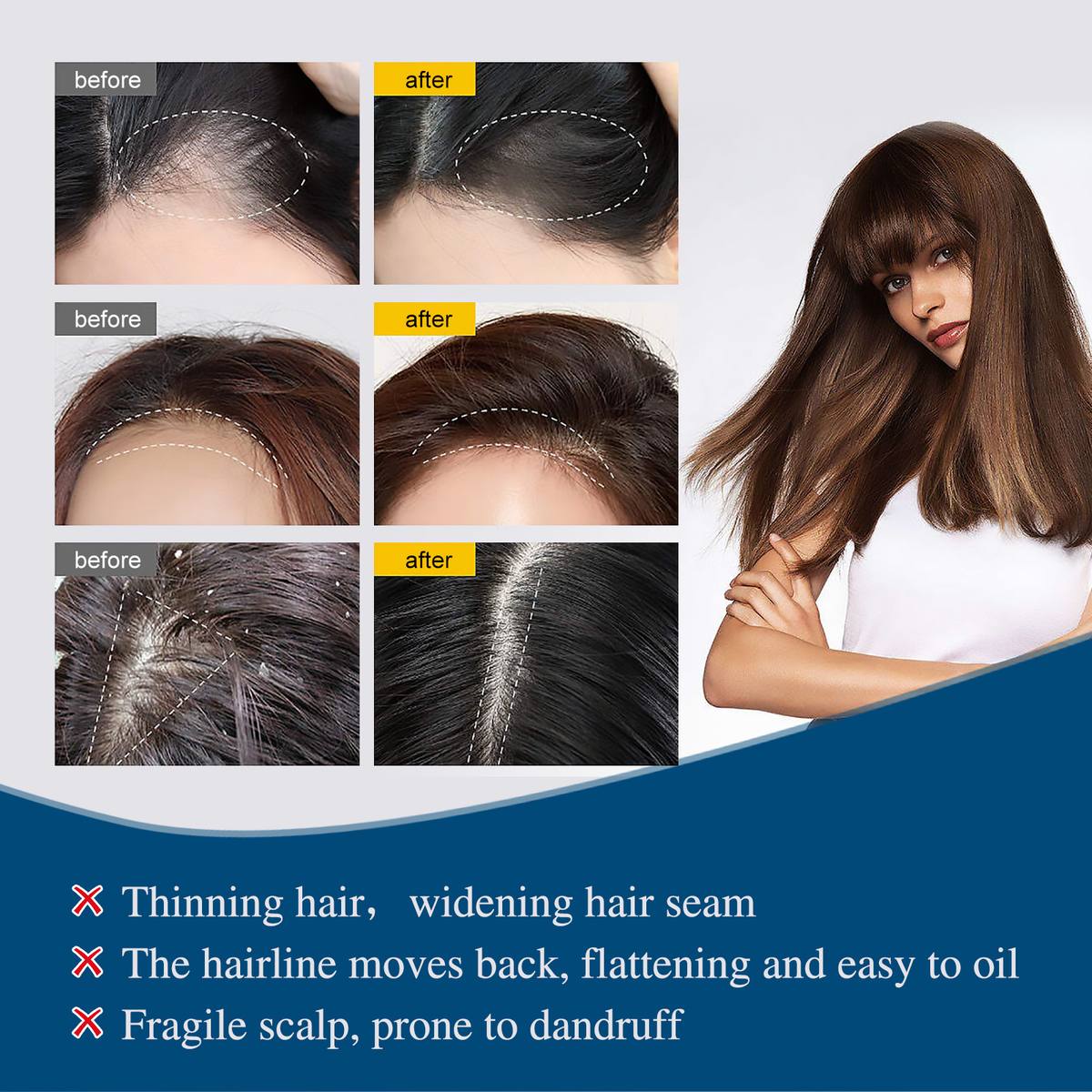 Long Hair Ampoule Moisturizing Hair Lotion