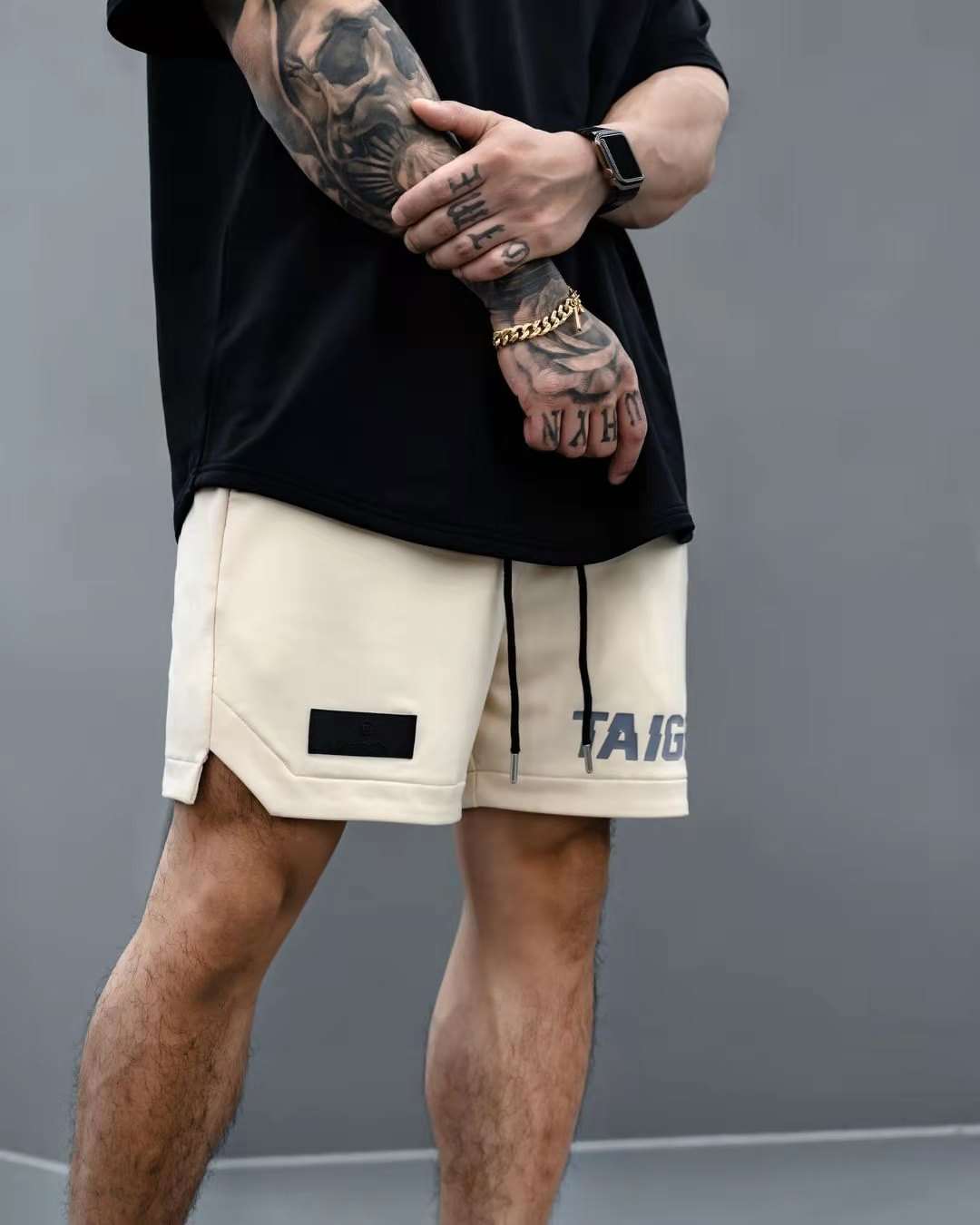 Loose Men's Side Zipper Shorts Fitness Exercise Running Pants