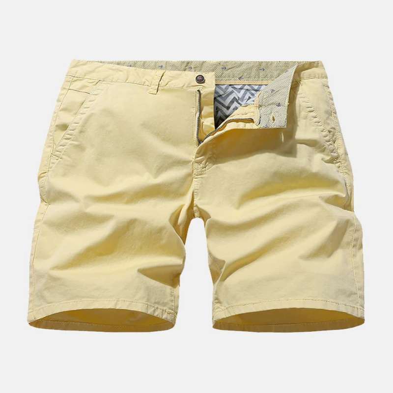 Printed Workwear Loose Casual Men's No Belt Shorts