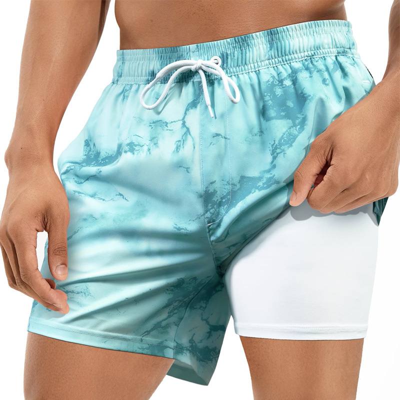 Men's Fashion Loose Quick-drying Boxer Swimming Trunks