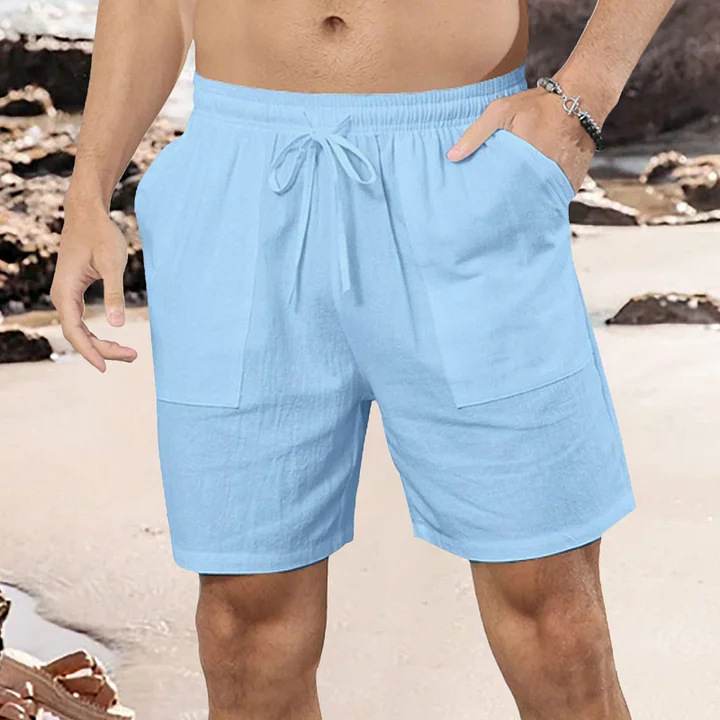 European And American Men's Casual Cotton Linen Shorts