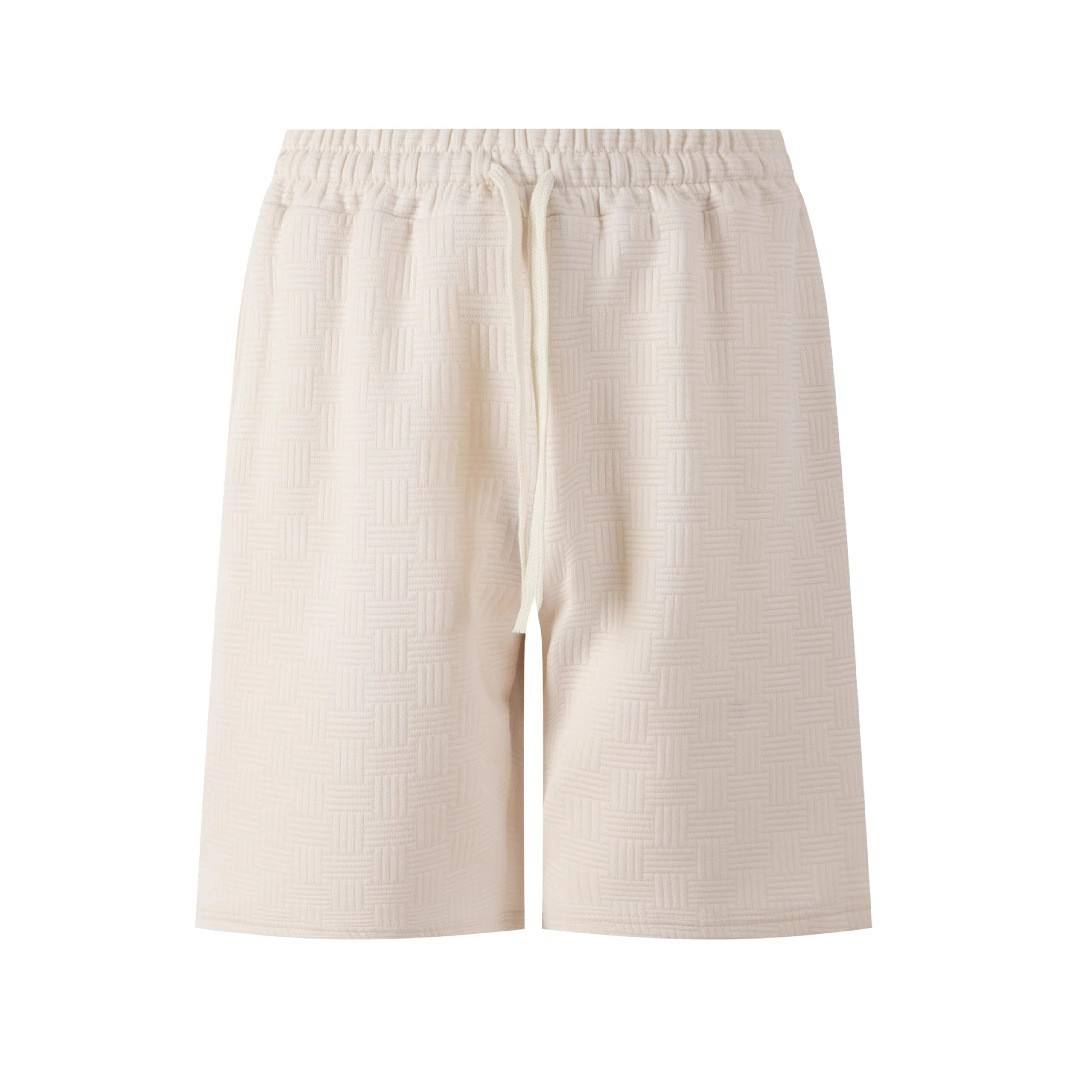 American Summer Men's Solid Color Heavy Jacquard Shorts Men