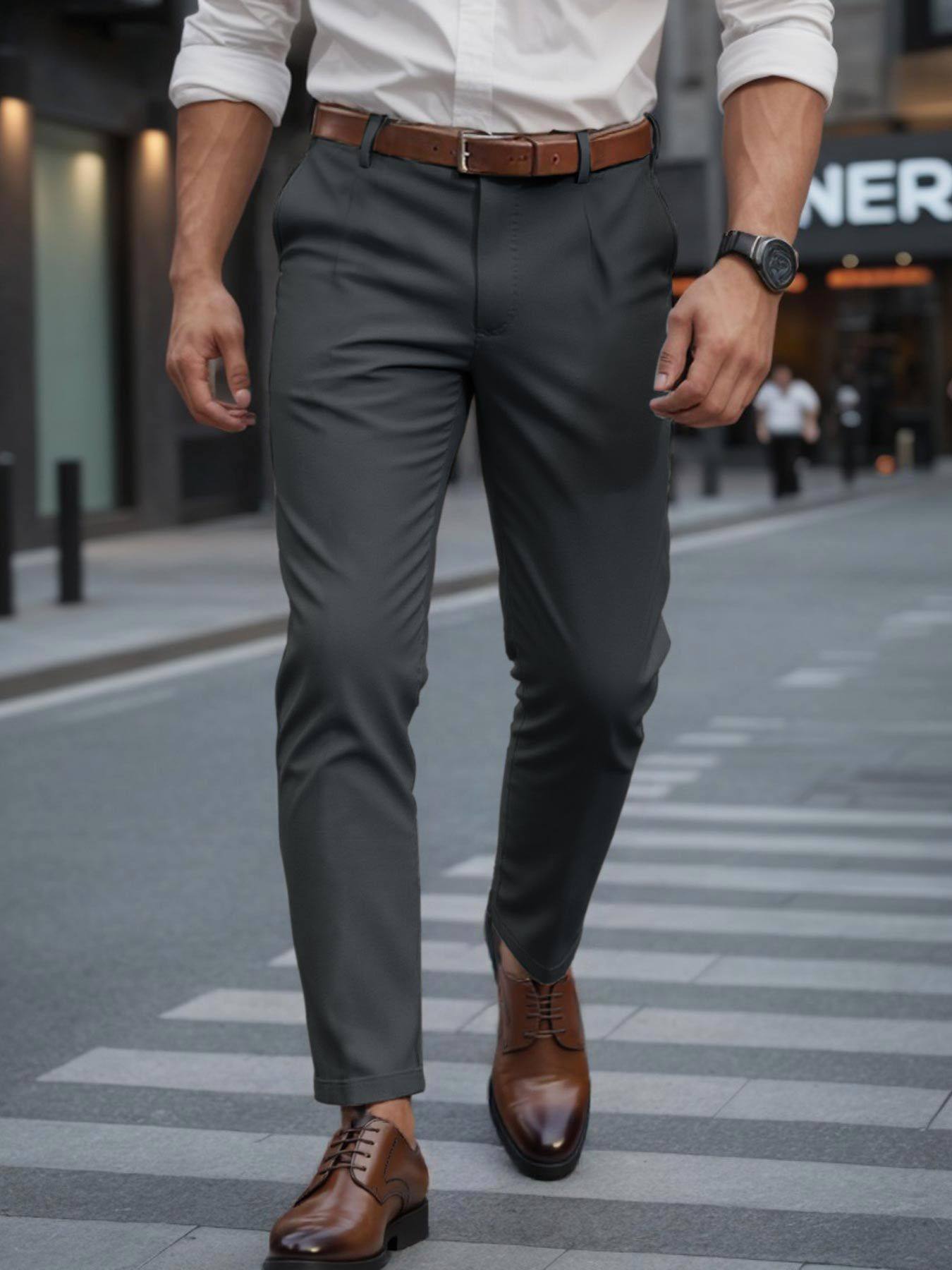 Men's Business Trousers Men's Straight Casual Pants