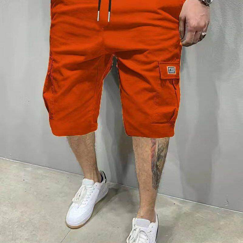 Shorts Summer Men's American Fifth Pants Overalls Korean Black