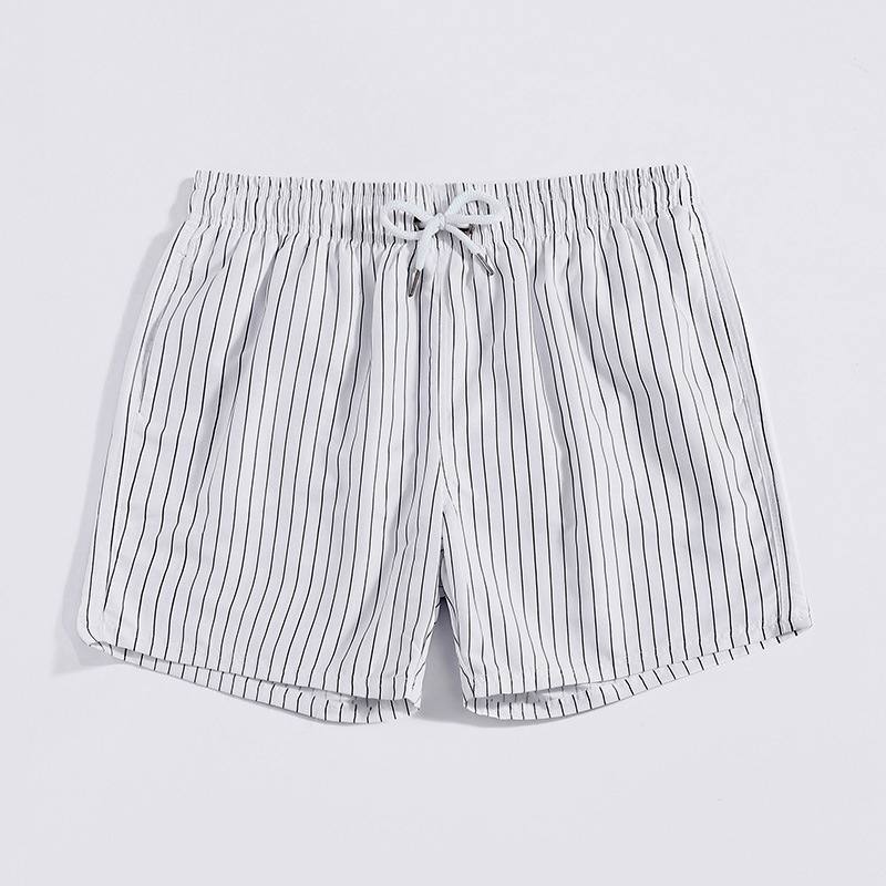 Beach Pants Men's Quick-drying Soakable Loose Plus Size With Lining White