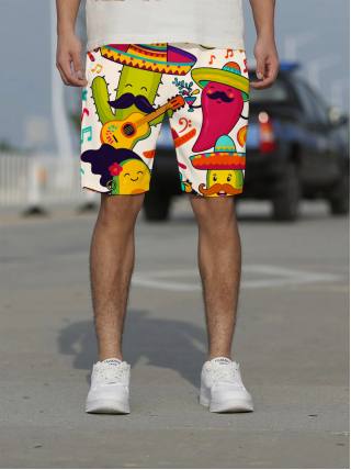 Fashionable And Versatile Material Polyester Men's Shorts