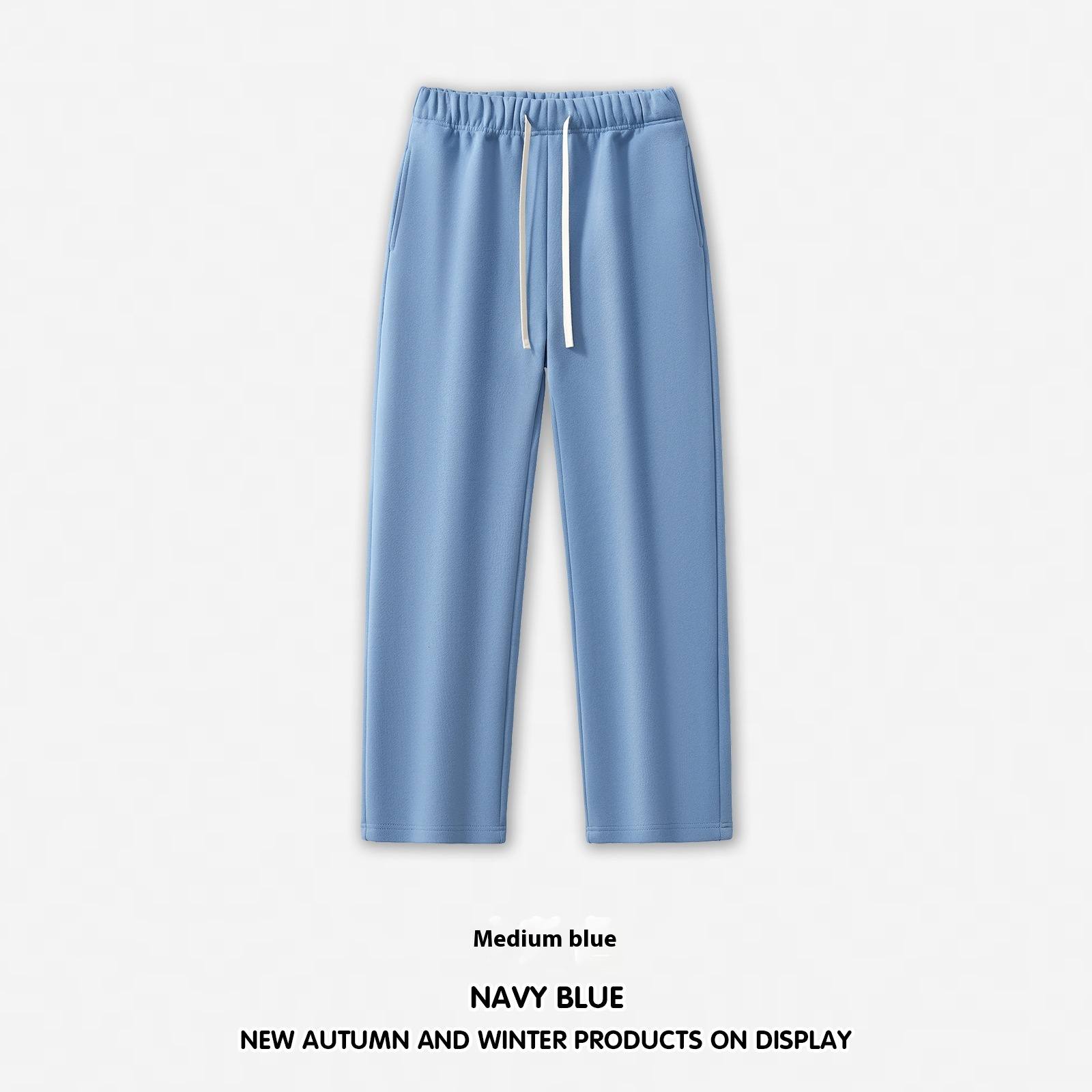 Men's Wide Leg Straight Dopamine Solid Color Sweatpants