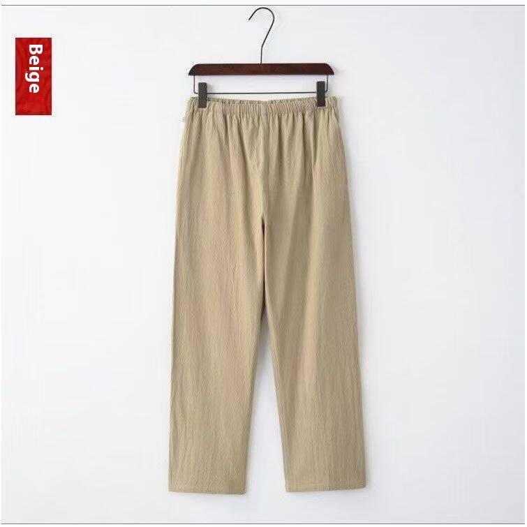 Chinese Linen Men's Loose Retro Straight-leg Pants