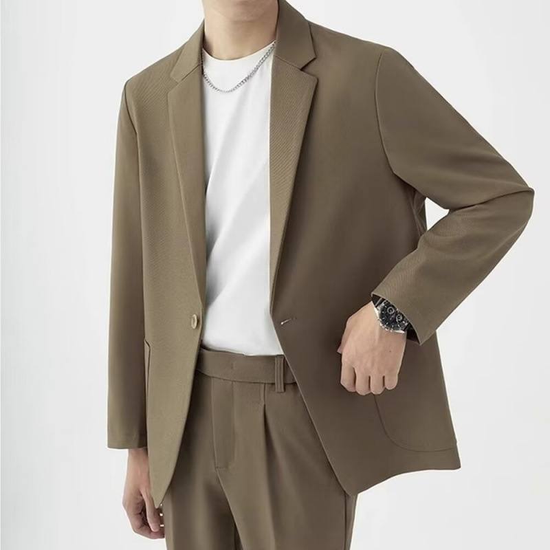 American High Street Leisure Suit Men Loose Drooping Korean Style