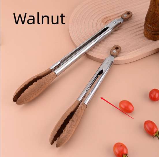 BBQ Clamp Buffet Barbecue Stainless Steel Food Tong
