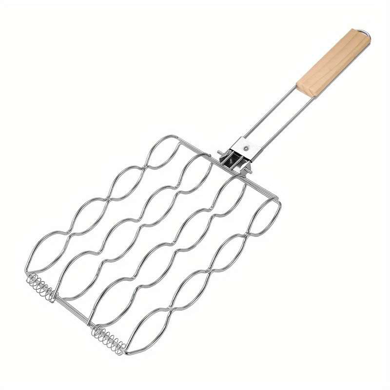 Electroplating Creative Folding Handle Household Anti-scald Barbecue Clip Outdoor Cooking Corn Toast Clamp