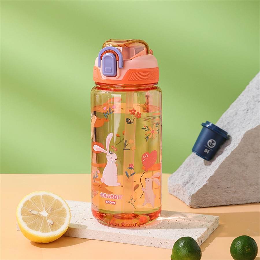 Crossbody Cup With Straw Cute Cartoon Children's Cups
