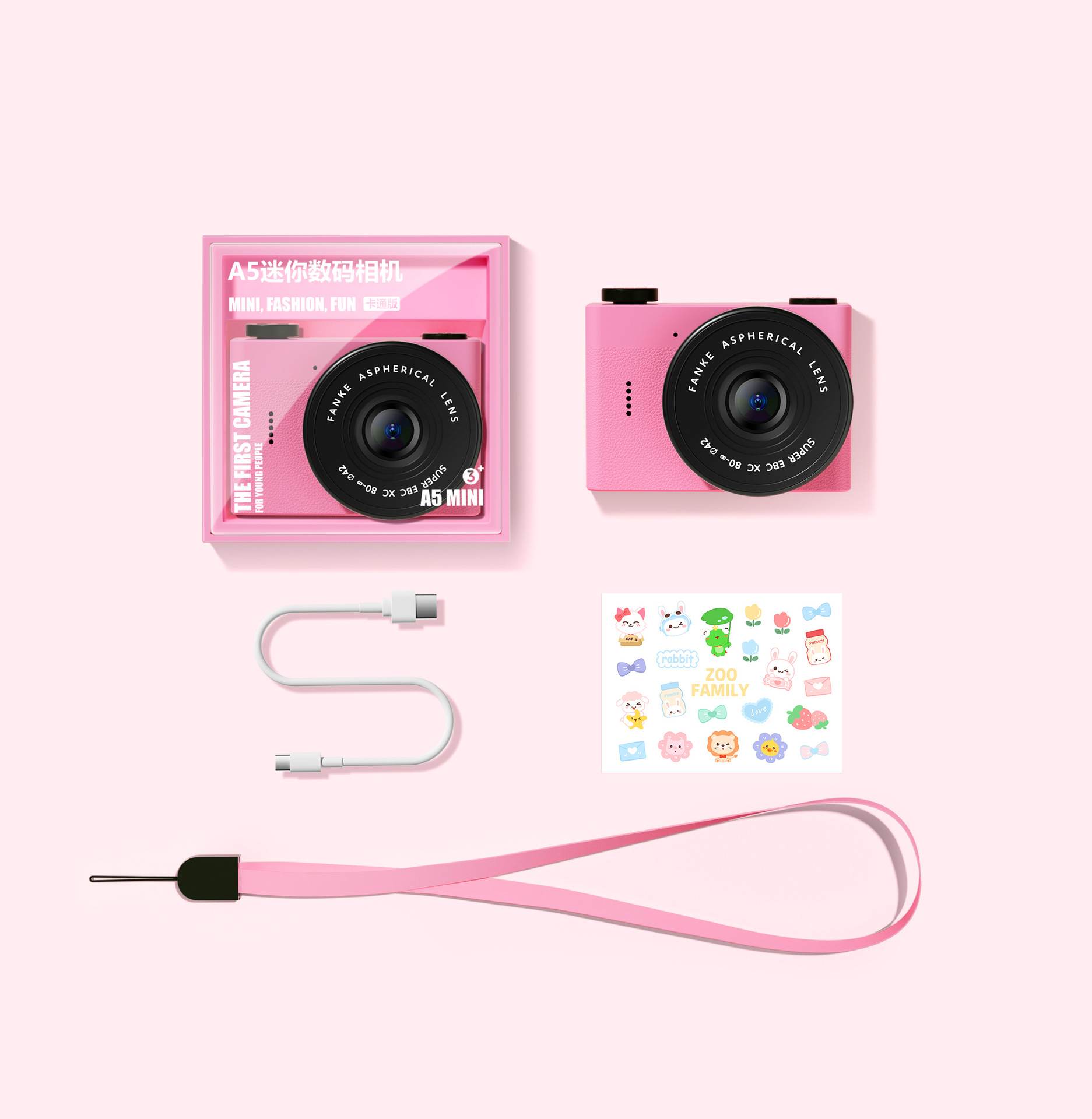 Classic Small Camera Front And Rear Dual Camera Video
