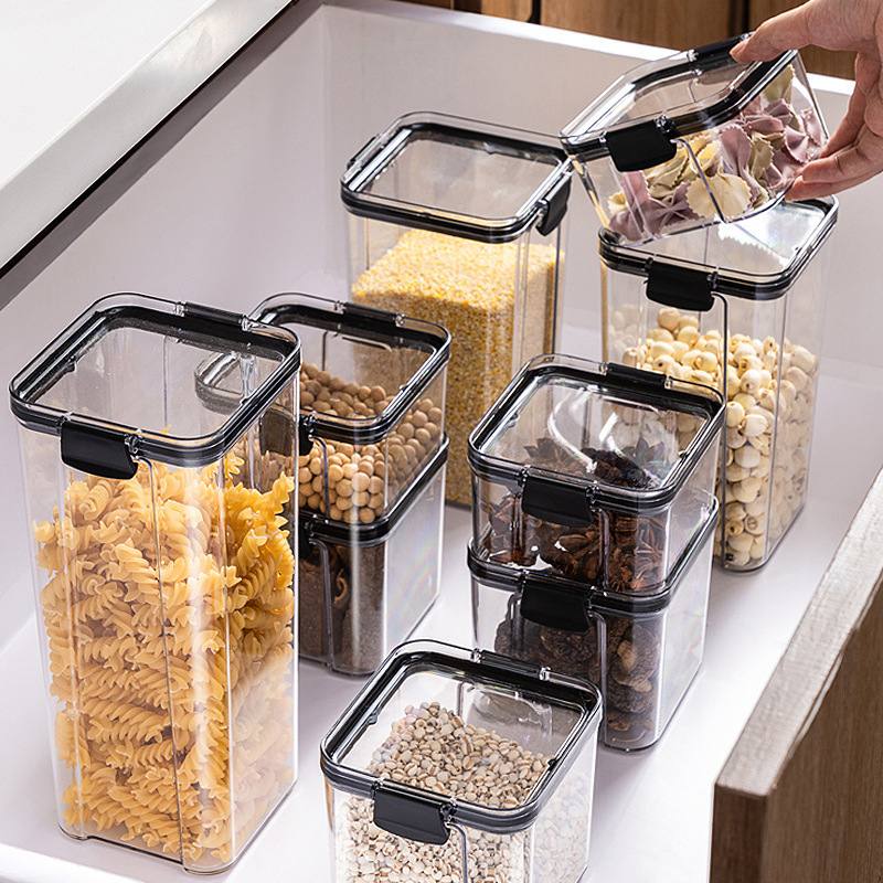 Kitchen Sealed Jar Storage Box Household Plastic Dry Goods Storage Food Storage Tank