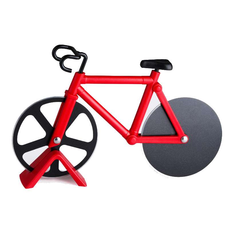 Stainless Steel Pizza Knife Creative Bicycle Pizza Hob Household Multi-function Pizza Hob Cake Knife