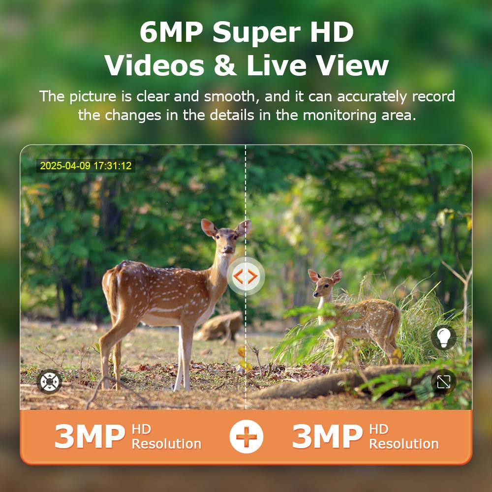 6 Million HD Night Vision Camera Low Power Consumption 4G Solar Camouflage Camera